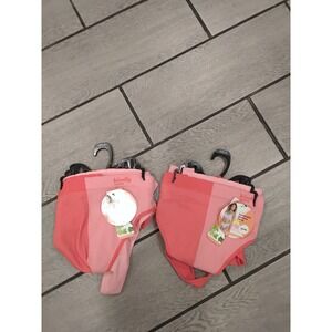 Kindly Yours 3 Pack x 2 Sustainable Seamless Thong Panty Pink Coral XXL 22